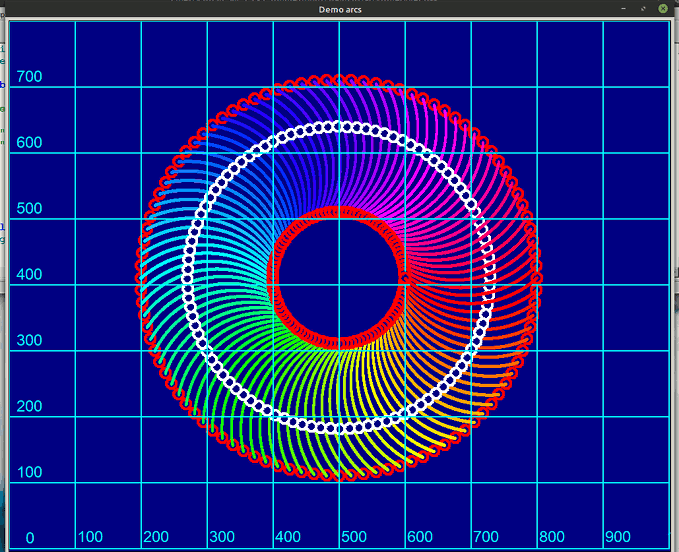 Image of a graphic using arcs..